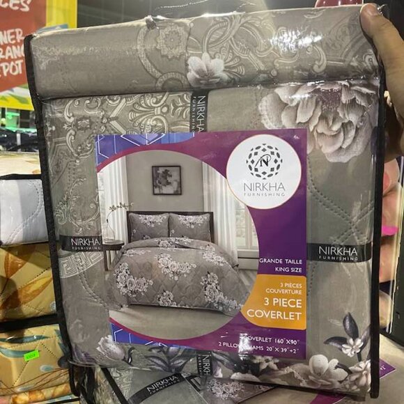 BRAND NEW PREMIUM HIGH QUALITY 3-PIECE COVERLET SET - Picture 10 of 10